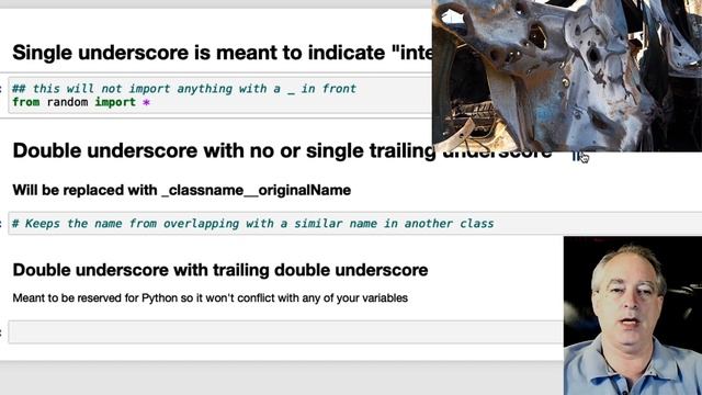Meaning of single,double underscore object names in Python смотреть онлайн