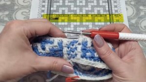 Чехол на подушку в технике «Мозаика» крючком.Подробный МК.