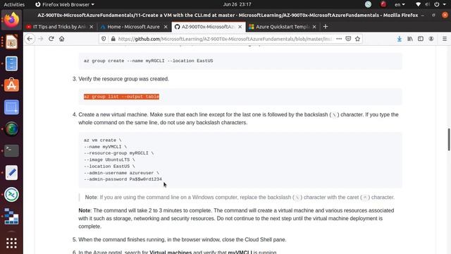 AZ 900 Microsoft Azure Fundamentals LAB 11 Create a VM with the CLI - az vm create, az vm show/sto смотреть онлайн