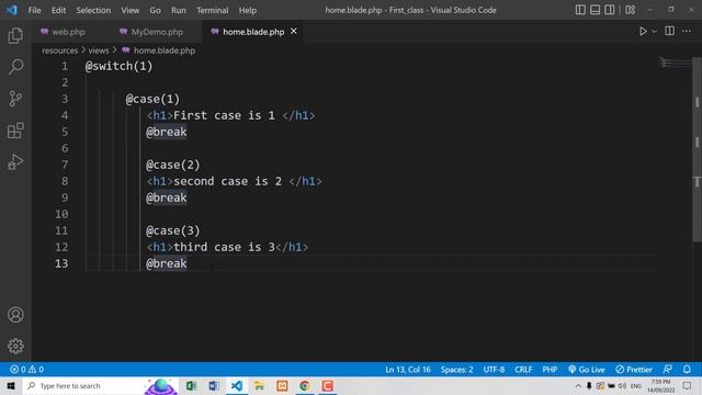 LARAVEL switch case statement Blade Template part: 16 | Laravel bangla tutorial | laravel 9 tutoria смотреть онлайн