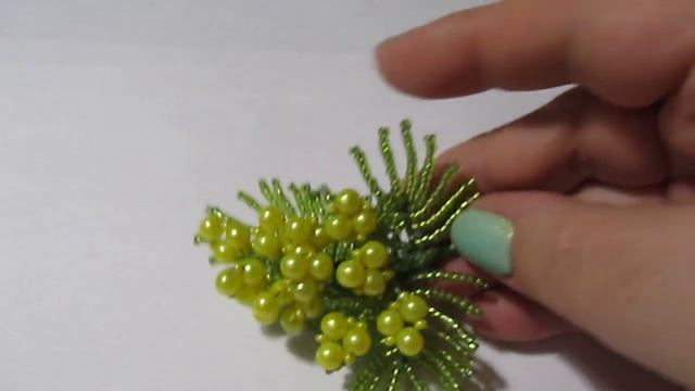 брошка Веточка мимозы смотреть онлайн