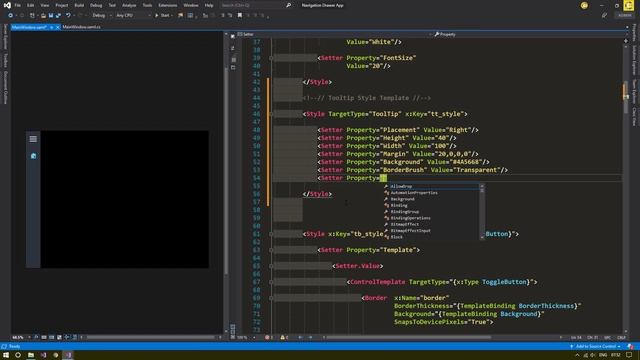 WPF - Navigation Drawer / Sidebar Menu | UI Design | XAML | C# | Project | Tutorial смотреть онлайн