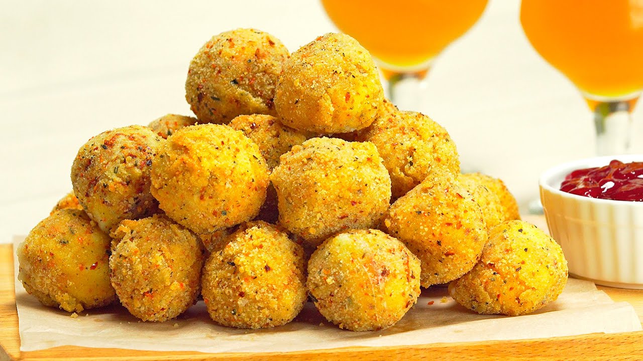 Горячие и хрустящие! СЫРНЫЕ ШАРИКИ ВО ФРИТЮРЕ. смотреть онлайн