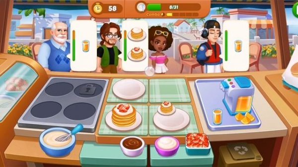 прохождение игры / 1 часть названия - CRAZY COOKING DINER❤️
