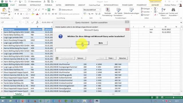 Excel # 614 - Access-Daten dynamisch mit MS Query auslesen - Parameterabfrage смотреть онлайн