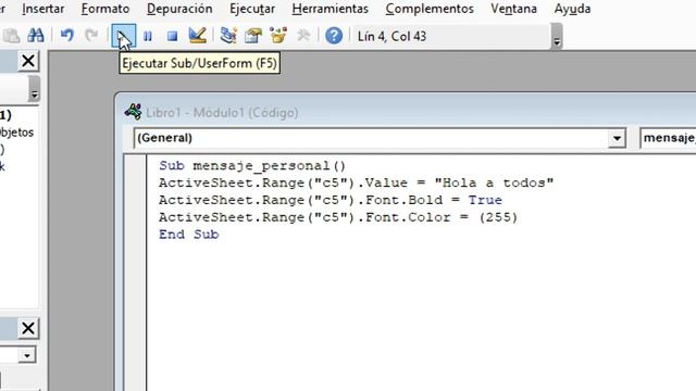 VISUAL BASIC, EXCEL, MACROS, NEGRITA, COLOR Y ASIGNACIÓN DE BOTÓN смотреть онлайн