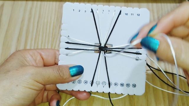 Pulsera De 2 Colores  TEJIDO Con KUMIHIMO #4 / ⭐ TUTORIAL FRIENDSHIP BRACELET
