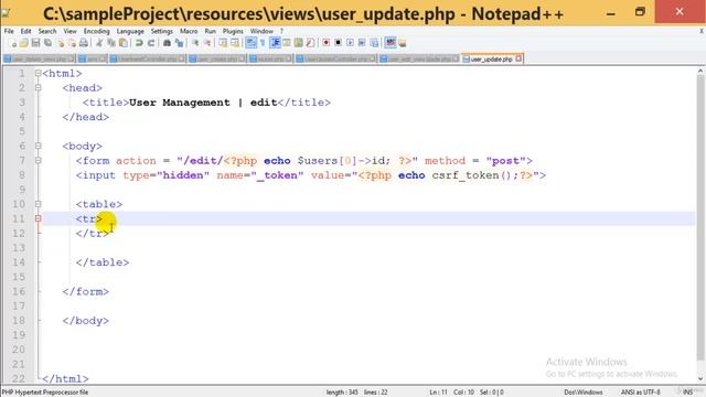 30 Output Updating Records Laravel PHP Framework смотреть онлайн