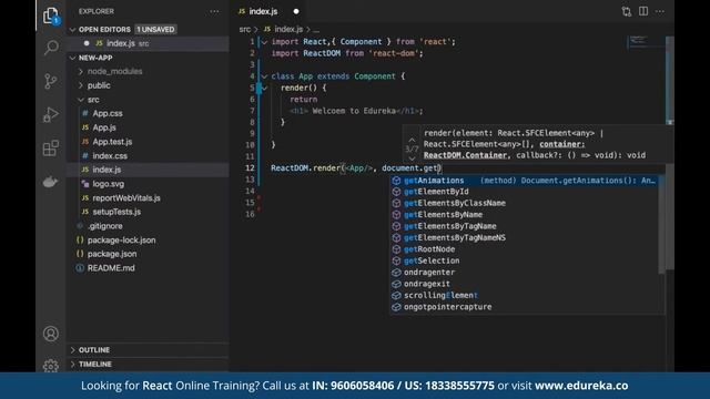 Learn ReactJS Components Life-Cycle | React Tutorial for Beginners | Edureka | Web Dev Live - 1 смотреть онлайн