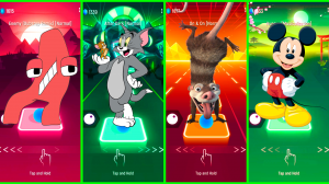 Alphabet Lore VS Tom & Jerry VS The Ice Age Adventures Of Buck Wild VS Mickey Mouse Dance EDM Rush