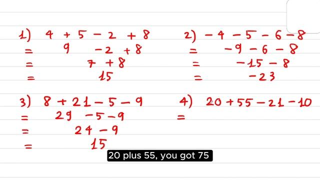 Algebra 1: Calculating Number#2 - Mastering Order Of Operations With Addition & Subtraction