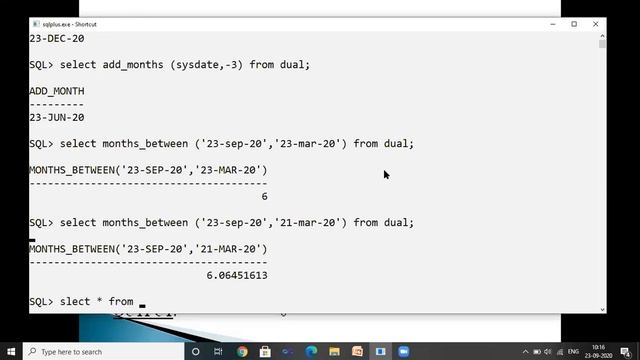 DATE Functions in SQL: ADD_MONTHS | MONTHS_BETWEEN | LAST_DAY | NEXT_ DAY смотреть онлайн