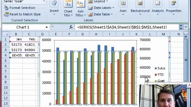 Excel - How To Combine A Line And Bar Chart In Excel - Episode 1296 смотреть онлайн