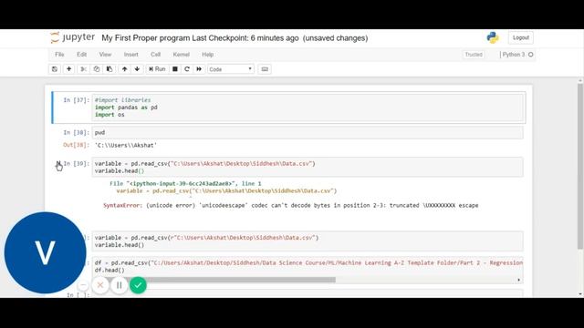 Read .CSV file in Jupyter notebook for Python from any directory смотреть онлайн