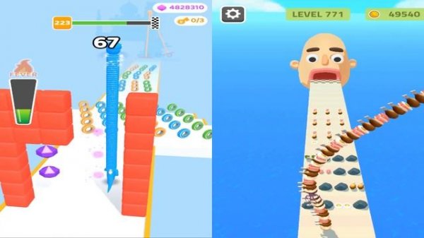Satisfying Mobile Games 2023 - Long Neck Run, Sandwich Runner, Marble Run, Slice it all, A-Z Run...