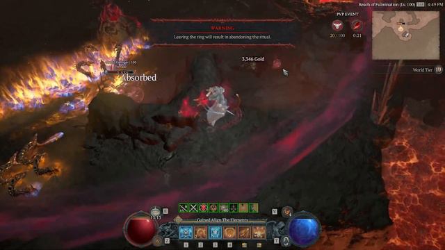 Diablo 4 Season of Blood PvP - Hydra Firewall Sorcerer burning damage with new Glyph Tears of Blood смотреть онлайн