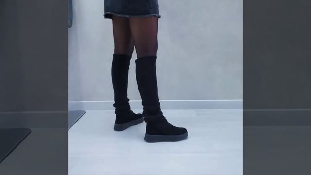 Сапоги -чулки замшевые с довязом (35-40р) смотреть онлайн