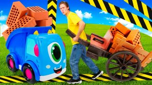 Видео про машинки - Мокас собирают теплицу! Монсик Лола застряла на острове! Игрушки для детей