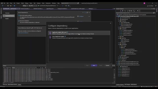 How to configure Application Insights in Azure and DOTNET CORE WEB API | Azure | Learn Smart Coding смотреть онлайн
