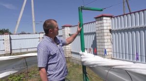 Виноград. Как быстро закрепить и натянуть шпалерный трос.
