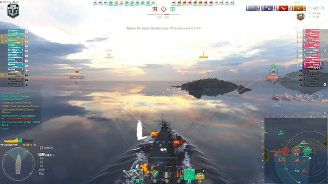 Battleship Schlieffen: 8 ships destroyed - World of Warships смотреть онлайн