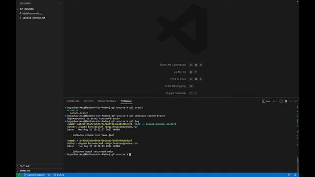 4.3 Git: Ветвление и коммиты - применение ветвления смотреть онлайн