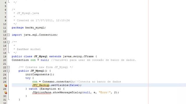 Fazendo backup do banco de dados MYSQL usando Netbeans смотреть онлайн