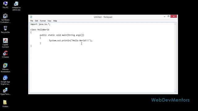 7. Writing your first Program in Java смотреть онлайн