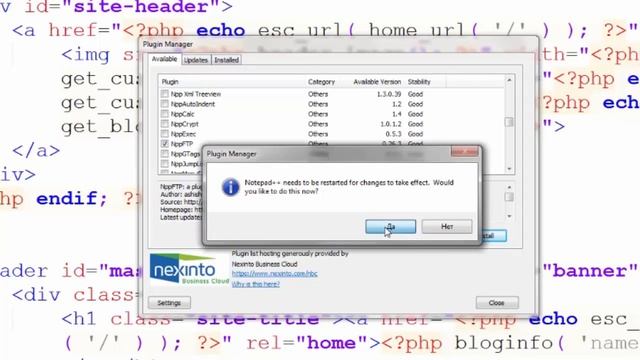 Редактирование файлов сайта в Notepad++