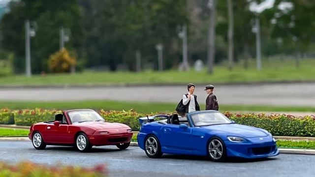 1/64 Diorama with 90's JDM: Nissan GTR, Honda NSX, S2000, Mazda RX7, 3000 GTO, S2000, MX5, Supra смотреть онлайн