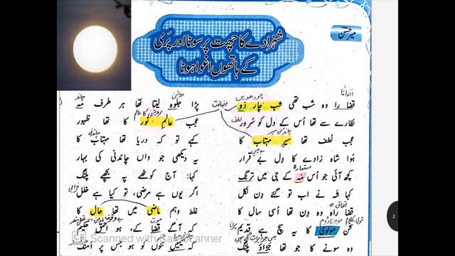 Masnvi شہزادے کا چھت پر سونا اور پری کے ہاتھوں اغوا ہونا Mir Hasan Urdu Class 11 смотреть онлайн