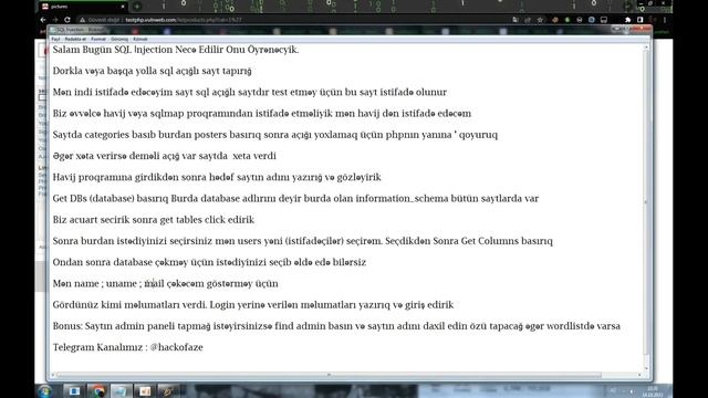 SQL İnjection with Havij (Bug Bounty) смотреть онлайн