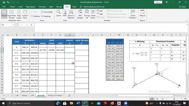 Perhitungan Koordinat dan Azimuth смотреть онлайн