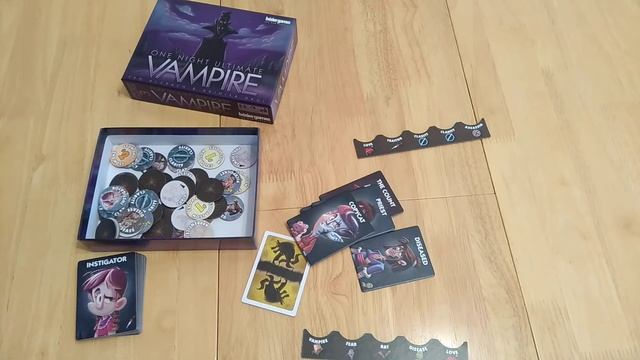 One Night Ultimate Vampire - how to setup, play and review social deduction Halloween board game смотреть онлайн