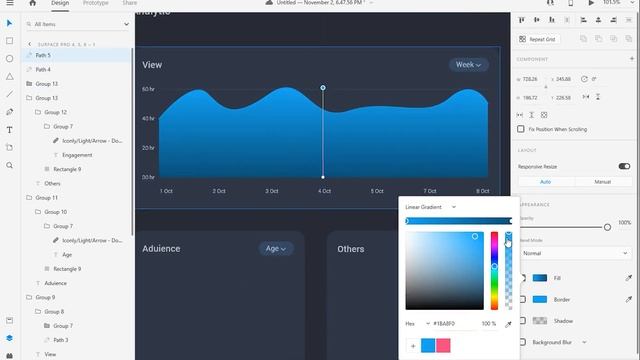 Daily UI 018 | Analytics Chart Tutorial | Adobe Xd смотреть онлайн