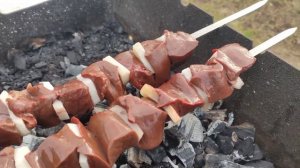 Шашлык из бараньей печени