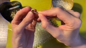 МК Сумка из хрустальных бусин в стиле Chanel.Часть 2//Плетение  боковинок