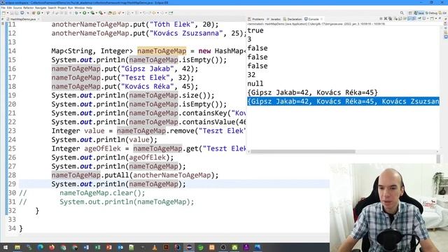 HashMap gyűjtemény nézetei - Java programozás kezdőknek Andrissal - 106. rész смотреть онлайн