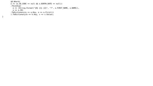Refactor Oracle Entity Framework lambda query смотреть онлайн