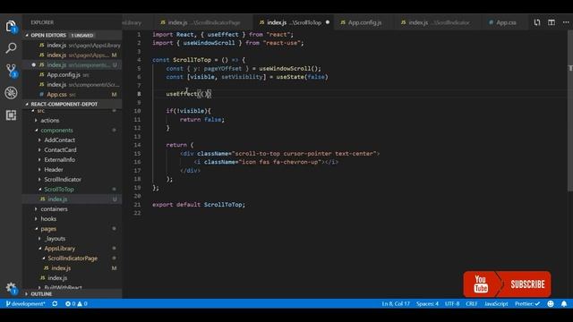 Scroll to the top, Scroll to the bottom and Scroll to an element in reactjs смотреть онлайн