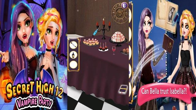 Secret High School 12 : Vampire Party Beauty Salon Games gameplay games for girls смотреть онлайн