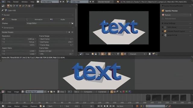 Видео-редактор Blender 28 - Импорт 3D-сцены смотреть онлайн