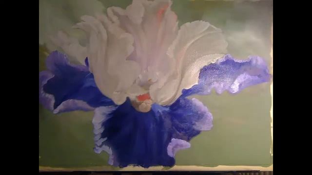 IrisFlower ( Simple Oil Painting) Ирис , Цветок ( Рисуем Маслом) Простое рисование маслом смотреть онлайн