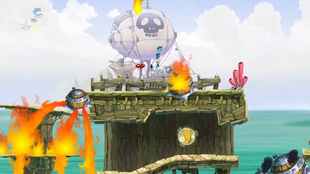 Rayman Origins.№14 Девушка-рыбина учит плавать. Новый мир с BUталиком. смотреть онлайн