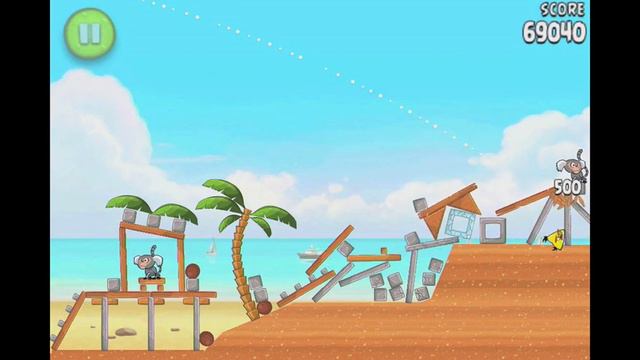 Angry Birds Rio Level 6 (5-6) Beach Volley 3 Star Walkthrough смотреть онлайн
