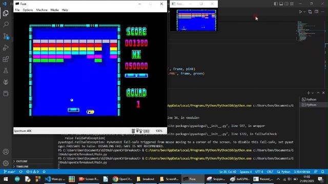 OpenCV plays Arkanoid (badly) смотреть онлайн
