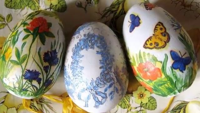 Очаровательный декупаж яиц на пасху или как украсить пасхальное яйцо смотреть онлайн
