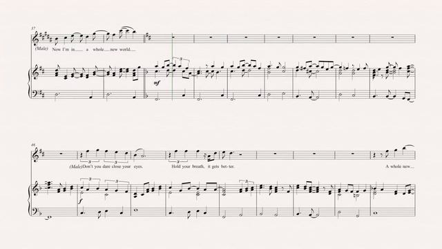 Alto Sax - A Whole New World - Aladdin - Sheet Music, Chords, & Vocals смотреть онлайн