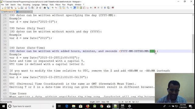 Lecture 26: website javascript date Formats part 1 Programming Tutorial in Amharic | በአማርኛ смотреть онлайн