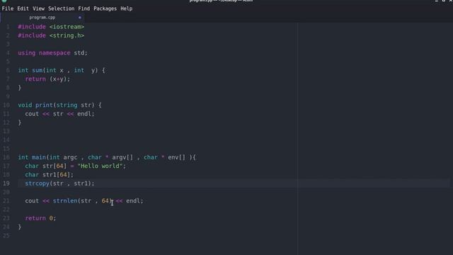 27 string process in cpp смотреть онлайн